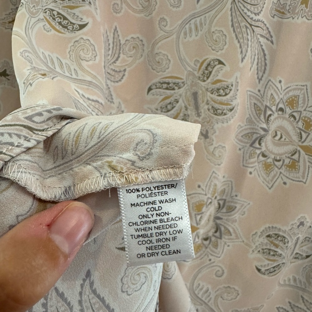 Loft Pink Floral Long Sleeve Shirt - Picture 7 of 7